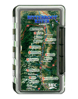 MFC River Map Waterproof Fly Box - Large with Bitterroot River Montana map and secure locking closure for fly fishing gear storage