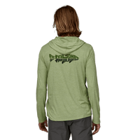 Patagonia Men's Cap Cool Daily Graphic Hoody  Relaxed Wild Angler Salvia Green X Dye