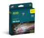 Rio Gold Premier Moss/Gold fly line packaging by Farbank Pros at Freestone Fly Shop with trout image and slick cast coating