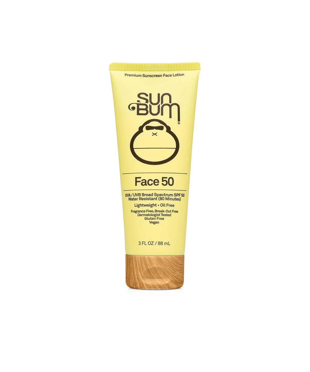 Sun Bum Orig SPF 50 Clear Face Sunscreen Lotion 3 Oz lightweight, oil-free daily facial protection at Freestone Fly Shop